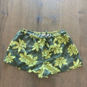 Victoria's Secret Green Floral Athletic Shorts